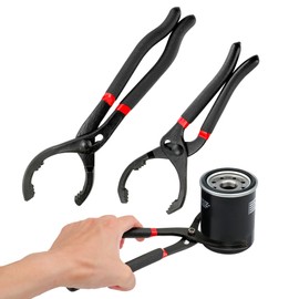 YKUKIZEE 2 Pack 10" and 12" Adjustable Oil Filter Pliers, Oil Filter Wrench Removal Tool, Long Handle Oil Filter Locking Pliers for Car Auto Motorcycle Truck Fittings