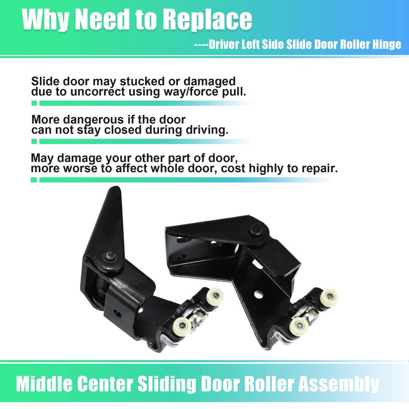 X AUTOHAUX Pair Left Right Side Power Sliding Door Roller