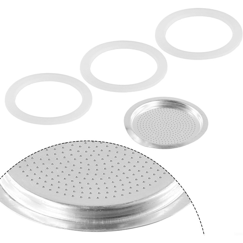 Juego de embudo de repuesto para cafetera Moka (6 tazas)