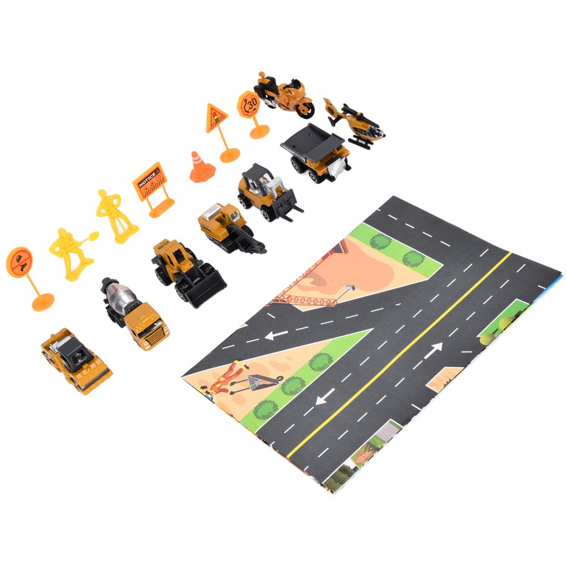 Pull Back Construction Vehicle Toys 1:64 Kids Truck Excavator Crane