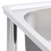 'vidaXL Stainless Steel Camping Sink - Single Basin Outdoor Kitchen