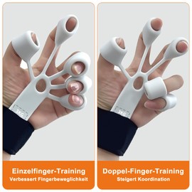 MOORSTDEL Forearm trainer set for finger training: 2 finger sleeves, 6 levels (1-9 kg/2-19 lb), hand trainer for warm-up, finger trainer for injury recovery, finger trainer occupational therapy