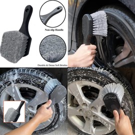 Wheel & Tire Brush for Car Rim, Super Soft Microfiber Car Dash Duster Brush for Car Cleaning Home Computer Cleaning Brush Dusting Tool, Car Duster, Car wheel brush, wheel brushes for cleaning wheels.