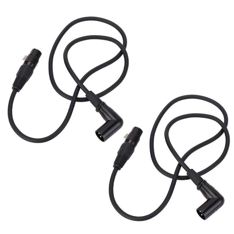 2PCS Microphone Extension Cables 3 Pin XLR Male to Female