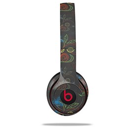 WraptorSkinz Skin Compatible with Beats Solo 4, Solo 3 and Solo 2 Wireless Headphones - Flowers Pattern 07 - Decal Vinyl Wrap (Headphones NOT Included)