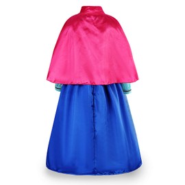 Tacbeau Princess Costume Snow Party Dress Queen Cosplay Birthday Dress Up with Accessories