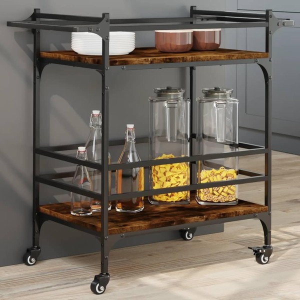 SVRCK Kitchen Trolley for Enhanced Storage and Mobility, Engineered Wood
