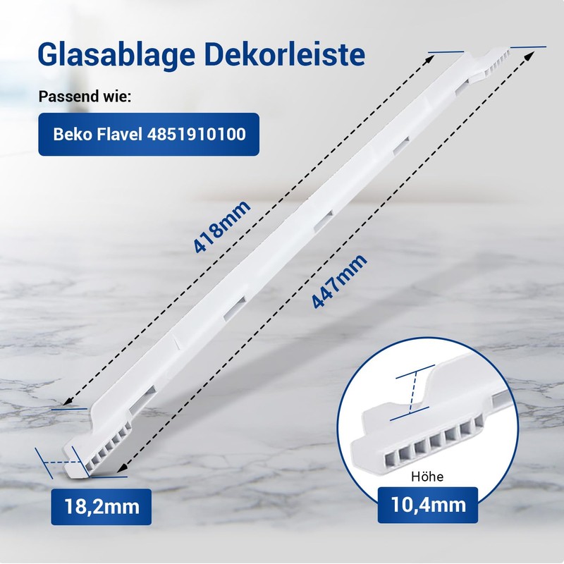 VIOKS Door Shelf Replacement for Beko 4851910100 Fridge Freezer Shelf