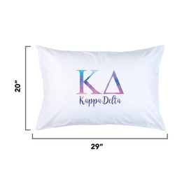 Desert Cactus Kappa Delta Pillowcase Sorority Water Color 220 Thread Count 100% Cotton