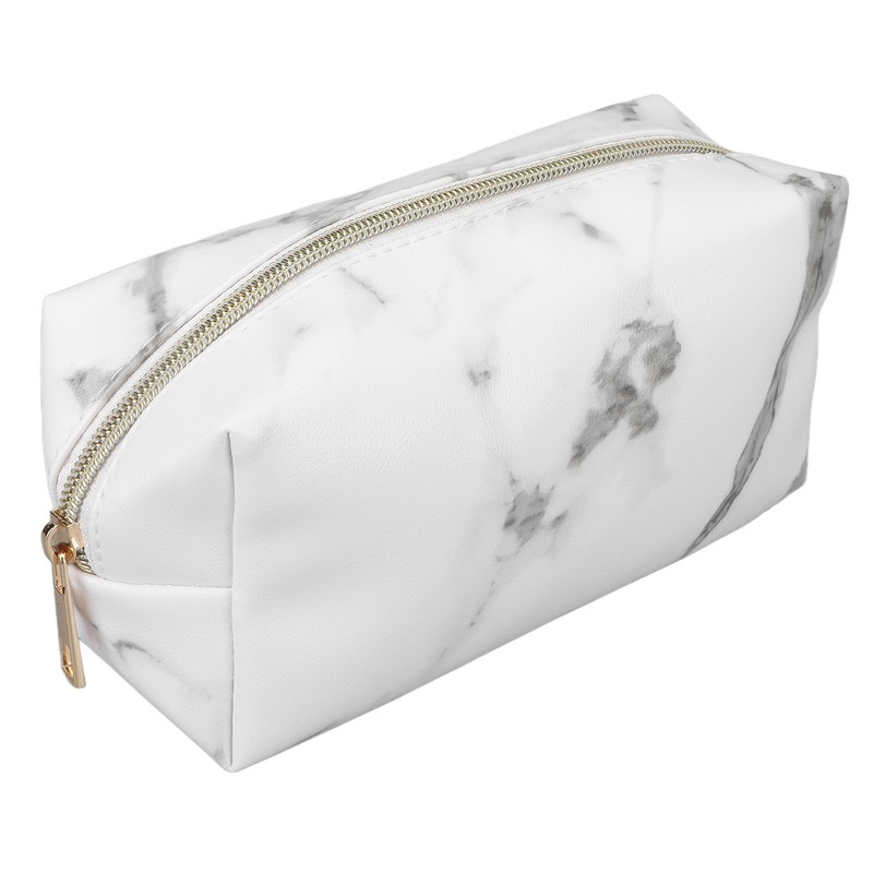 3Pcs Women Cosmetic Bag Marble Print Makeup Case Storage Handbag
