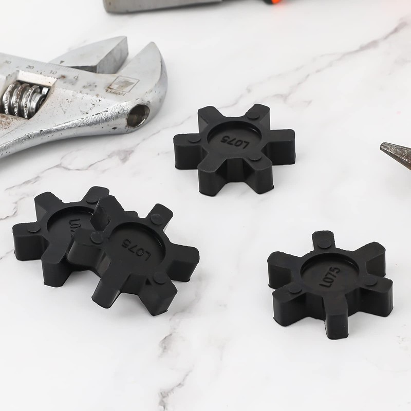 L075 Flexible NBR Rubber Spider Center Insert, 4 Pack Solid