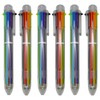 Maydahui 6-Color Ballpoint Pen, Multi-Color Ballpoint Pen, 12-Piece Set, 0.5mm,