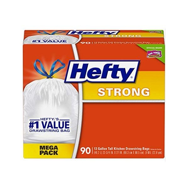 Strong, Kitchen Drawstring, 13 Gallon, 90 Count (Family Pack)