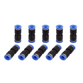 SNS Push to Connect Straight 1/4" Tube OD Plastic Union Pipe Tube Fitting Straight Pneumatic Connector(10 PCS) SPU-1/4