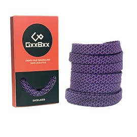 GxxBxx Cordones planos reflectantes, utilizados para reemplazar agujetas, cordón con capucha y cordón de pantalón, Morado, 47inches/120cm