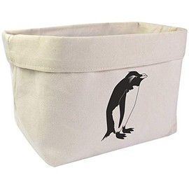 Azeeda Large 'Rockhopper Penguin' Canvas Organiser/Storage Bag (OR00000264)