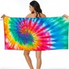 Amasnay Tie dye Microfiber Beach Towel Sand Free Towels Thin