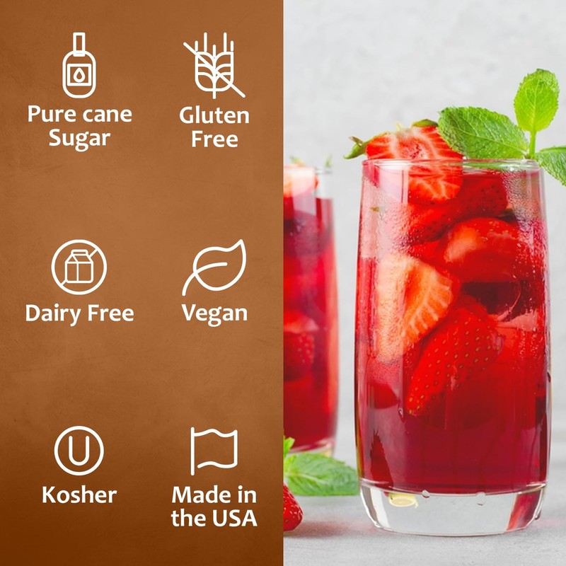 Syruvia Strawberry Syrup (25.4 fl oz) - Sweet Strawberry Bliss