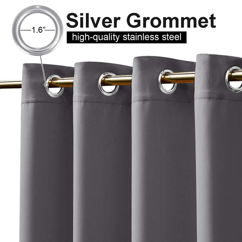 NICETOWN Outdoor Curtain for Patio Waterproof Extra Wide 100", Blackout