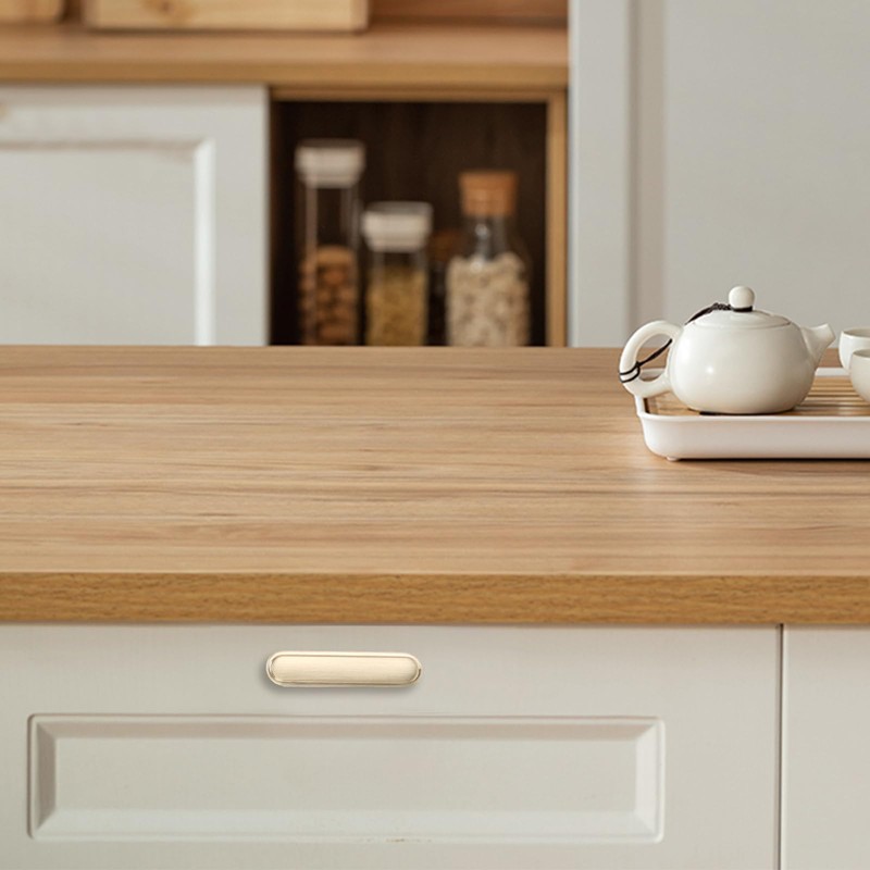 COTYKILEY 10 Pack Brushed Brass Kitchen Cabinet Drawer Pulls Solid