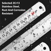 Stainless Steel Rulers, 2 Pack 20cm Metric Imperial Precision Ruler