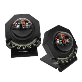Mobestech 2pcs Car Compass Compasses Automotive Compass Ball Dash Mount Compass Auto Compass for Dashboard Compass Accessories Compass for Car Clipper Compass Abs Black