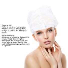 Curly Hair Drying Net Plopping Cap, Adjustable Strap Reusable Cotton Hair Net Plopping Bonnet for Home Travel Fits All Hair Types