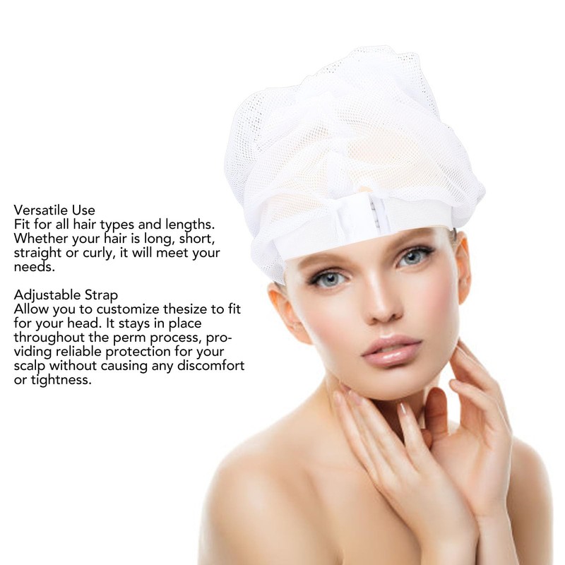 Curly Hair Drying Net Plopping Cap, Adjustable Strap Reusable Cotton