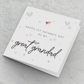Happy 1st Fathers Day as my Great Grandad Card | First Cute Greeting Cards Sweet Love For Dad Daddy Papa