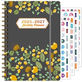 2025-2027 Monthly Planner - 7.5"*5.5" 3-Year Calendar Planner with 36 Monthly Tabs, Notes Pages, Inner Pocket, Great for Long-Term Planning (B-102)