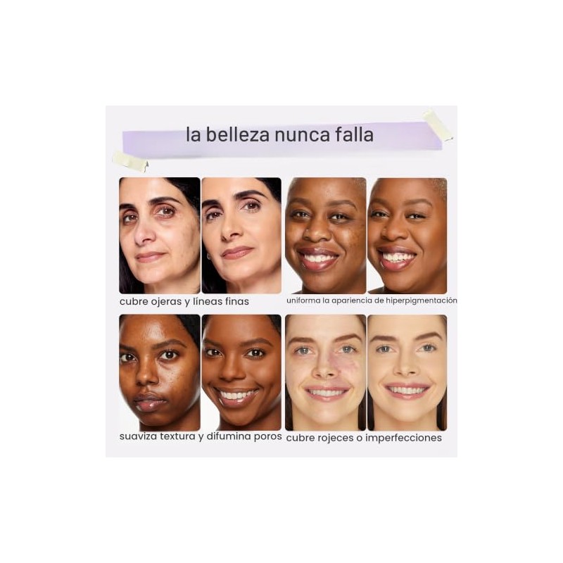 Tarte Face Tape Foundation – Maquillaje impermeable de cobertura completa,