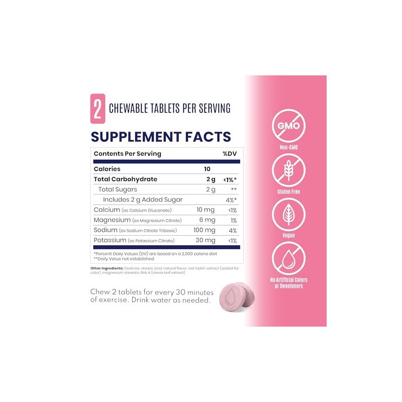 Saltstick Fastchews Electrolitos Masticables Sabor Sandía Hidratación Rápida Deporte Tabletas