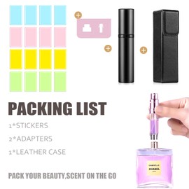 Perfume Travel Refillable Bottle,Perfumes Atomizer Bottle,Mini Cologne Dispenser, Portable Fragrances Sprayer Pocket Size Perfume Container for Women Men Cruise Trip Gift, 5ml (Silver)