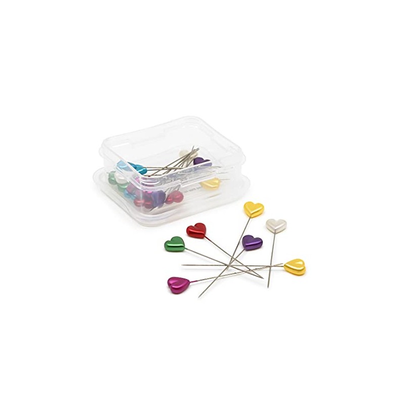 Dritz - Pinzas perladas, corazón, 2-1/8 Pulgadas (35 Unidades)