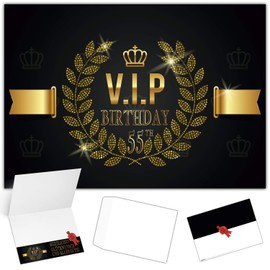 A4 XXL 55th Birthday Card VIP 55th Birthday with Envelope – Elegant Birthday Card for 55th Birthday for Wife Man from BREITENWERK