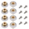 uxcell 8 Pcs Shower Door Rollers, 23mm Dia Bathroom Glass