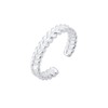 Elli Women's Toe Ring Braided Summer Beach in 925 Sterling