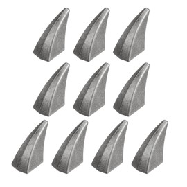 HARFINGTON 10set Cat Claw Spikes 17 x 12mm Horn Screw Rivets Leather-Craft Findings with Metal Screw Back Studs for Making Leather Custom Punk Style DIY Clothing Accessories, Ancient Silver