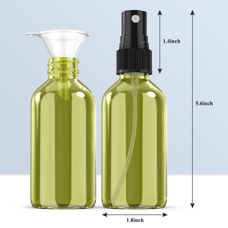 Wedama Spray Bottle, 4 oz Fine Mist Glass Spray Bottles,