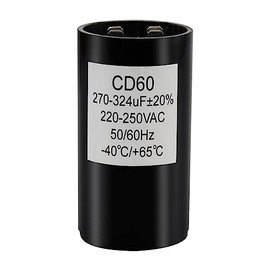 270-324 Mfd uF 220-250 VAC Condensador de arranque de motor redondo, condensadores de arranque eléctrico de CA de 50/60 Hz CD60B, 40 °C a +65 °C / -40 °F a 149 °F (220-250 VAC)