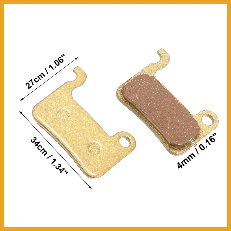 Partuto 4 Pair Sintered Metal Disc Bike Brake Pads W/Split