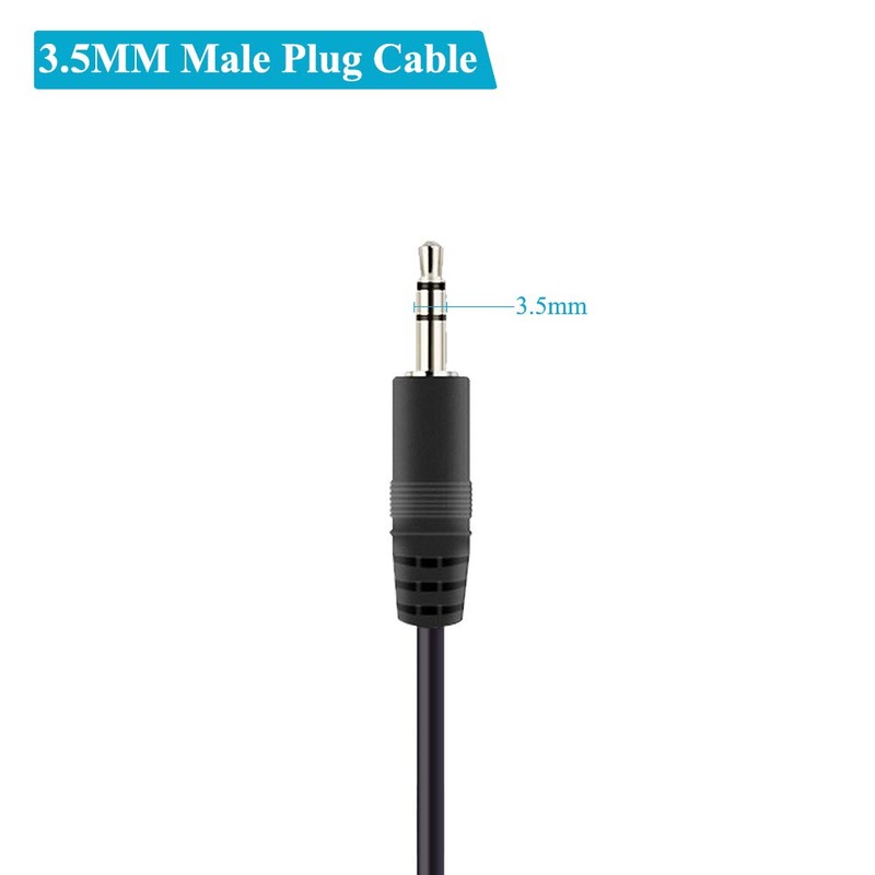 Fancasee 2-Pack 3.5mm 1/8" to Speaker Wire TRS Stereo Male