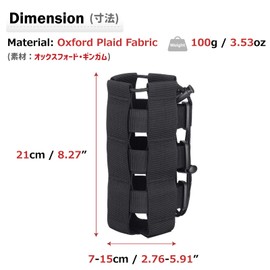 Azarxis Tactical Water Bottle Pouch, Molle Bottle Holder Holster Hydration Carrier Bag with Adjustable Drawstring Open Top for Military Vest Backpack Outdoor Cycling Hiking Camping Running (Khaki)