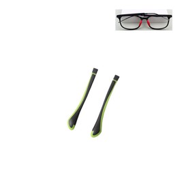 Children Eyeglass End Tips Square Hole Ear Sock Pieces Tube Eyewear Anti-Slip Rubber Comfort Replacement Tips (Green)