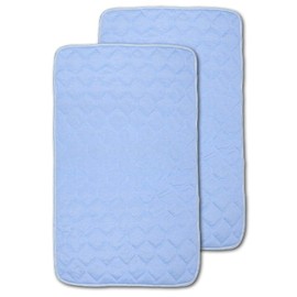 QMAX0.4 Super Cool Feeling Bed Pad, Cool Touch, Cool, For Summer, 27.6 x 47.2 inches (70 x 120 cm), Set of 2, Quilted Cooling Pad with Rubber Corners