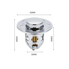 Tapón para fregadero de baño, tapón de fregadero, colador para fregadero de baño, filtro de drenaje de acero inoxidable
