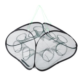 Hand Throw Fishing Cast Net Folding Nylon Fishing Net Catch Fish Trap Fishing Tools9 Holes