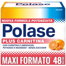 Polase Plus Carnitina, Per Stanchezza e Fatica Fisica, Formula con Carnitina e Aminoacidi, (48 bustine)