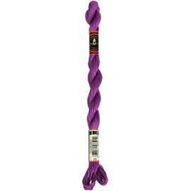 DMC CORPORATION DMC Pearl Cotton Skein Size 5 27.3yd-Fuchsia Embroidery Accessory, Purple