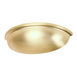 Cosmas 783BG Brushed Gold Cabinet Hardware Bin Cup Drawer Cup Pull - 3" Inch (76mm) Hole Centers